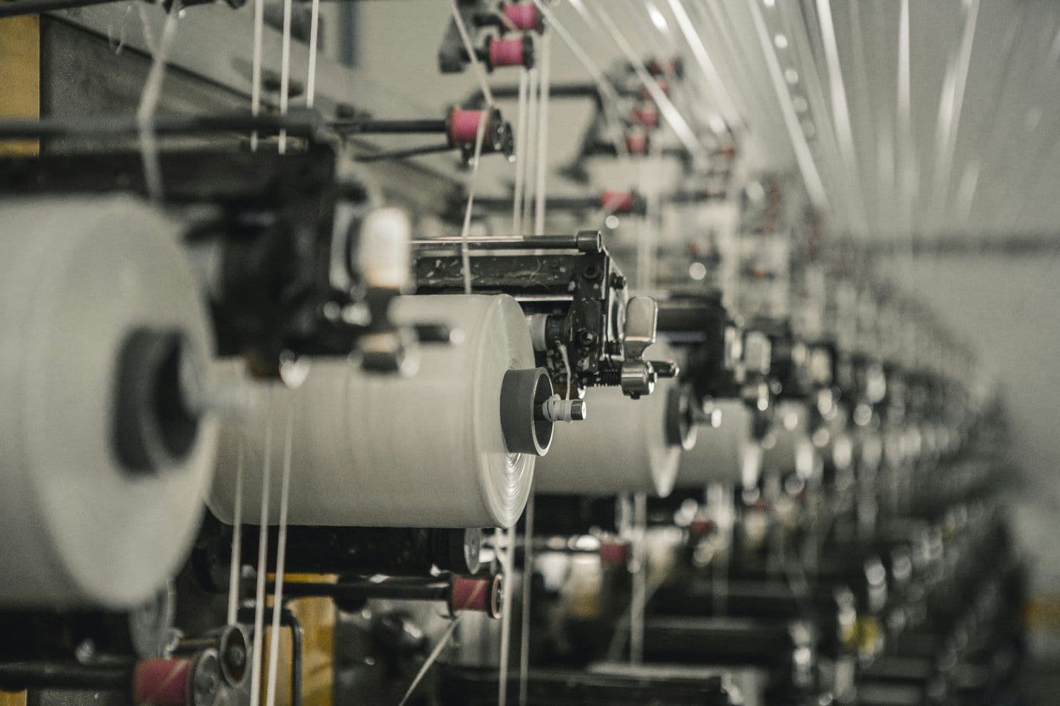 Modern textile factory with advanced manufacturing equipment
